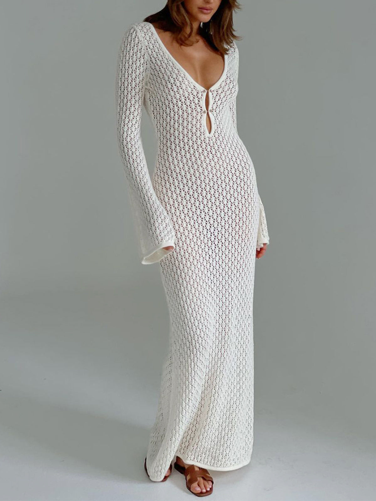 Serena Open-Back Knit Maxi Dress