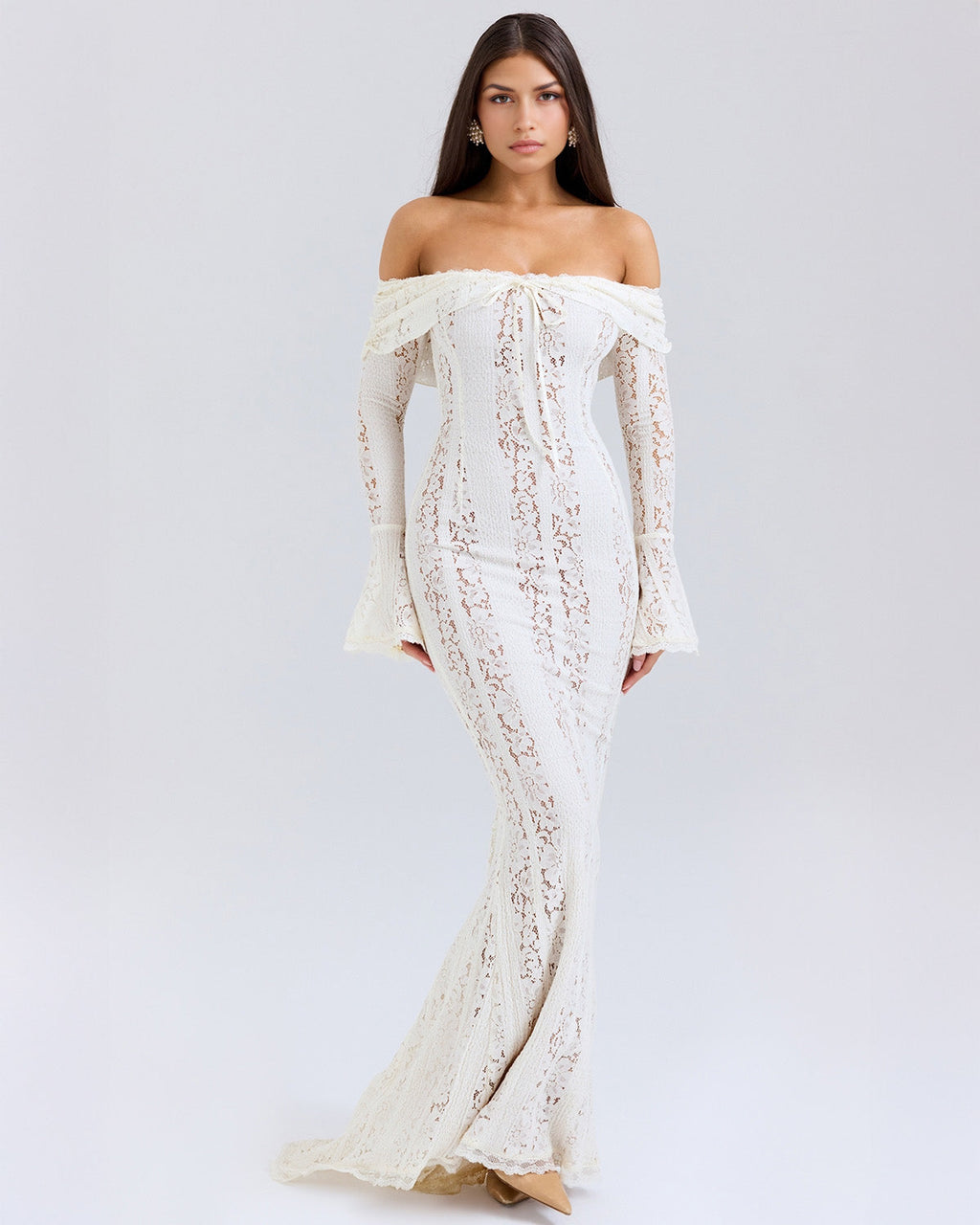 the alessandra maxi dress in cream Alessandra